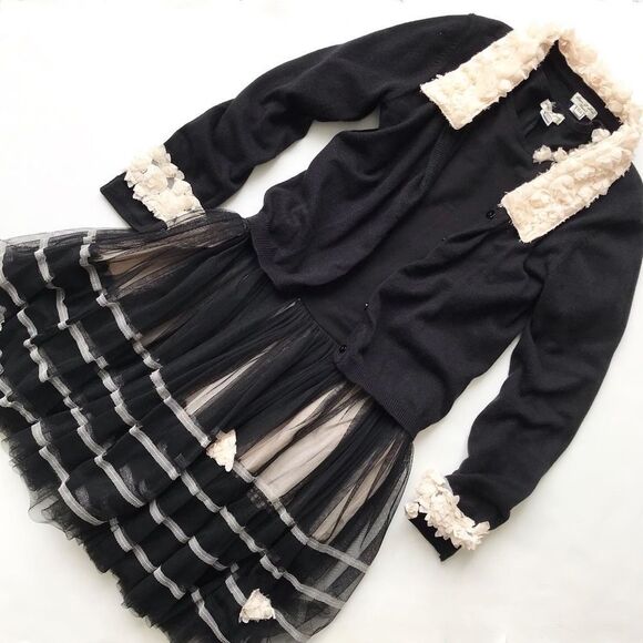 Elaine et Lena cardigan tulle dress set EUC 12Y - Picture 1 of 10